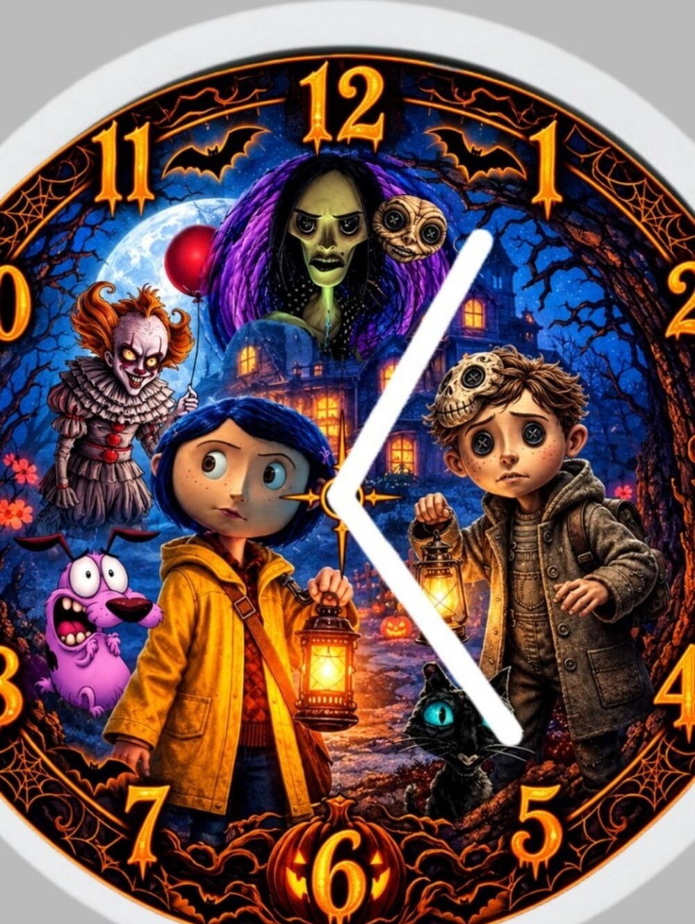 Coraline Halloween Spooky Christmas Clock